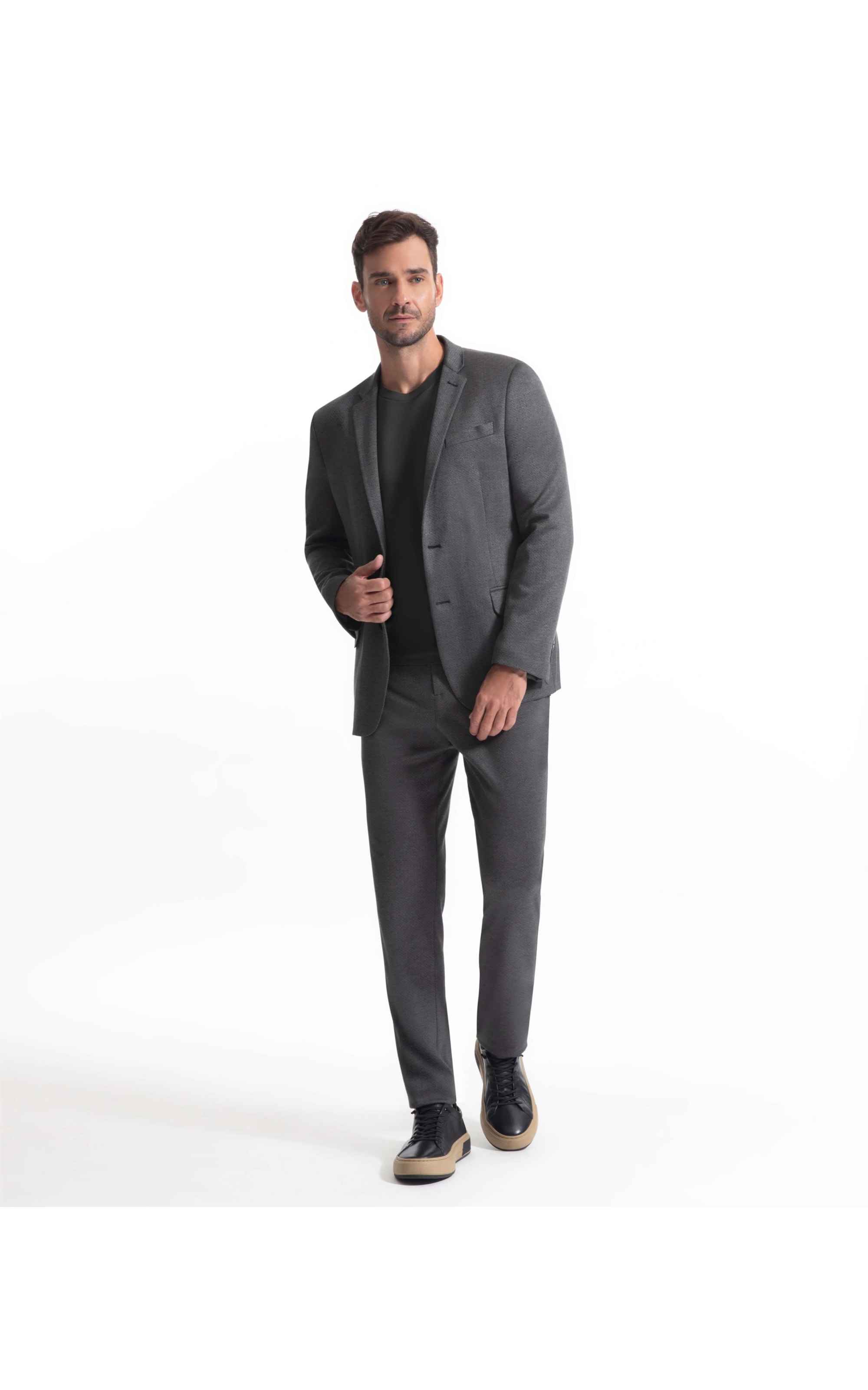 Blazer Malha Jacquard Harry Preto