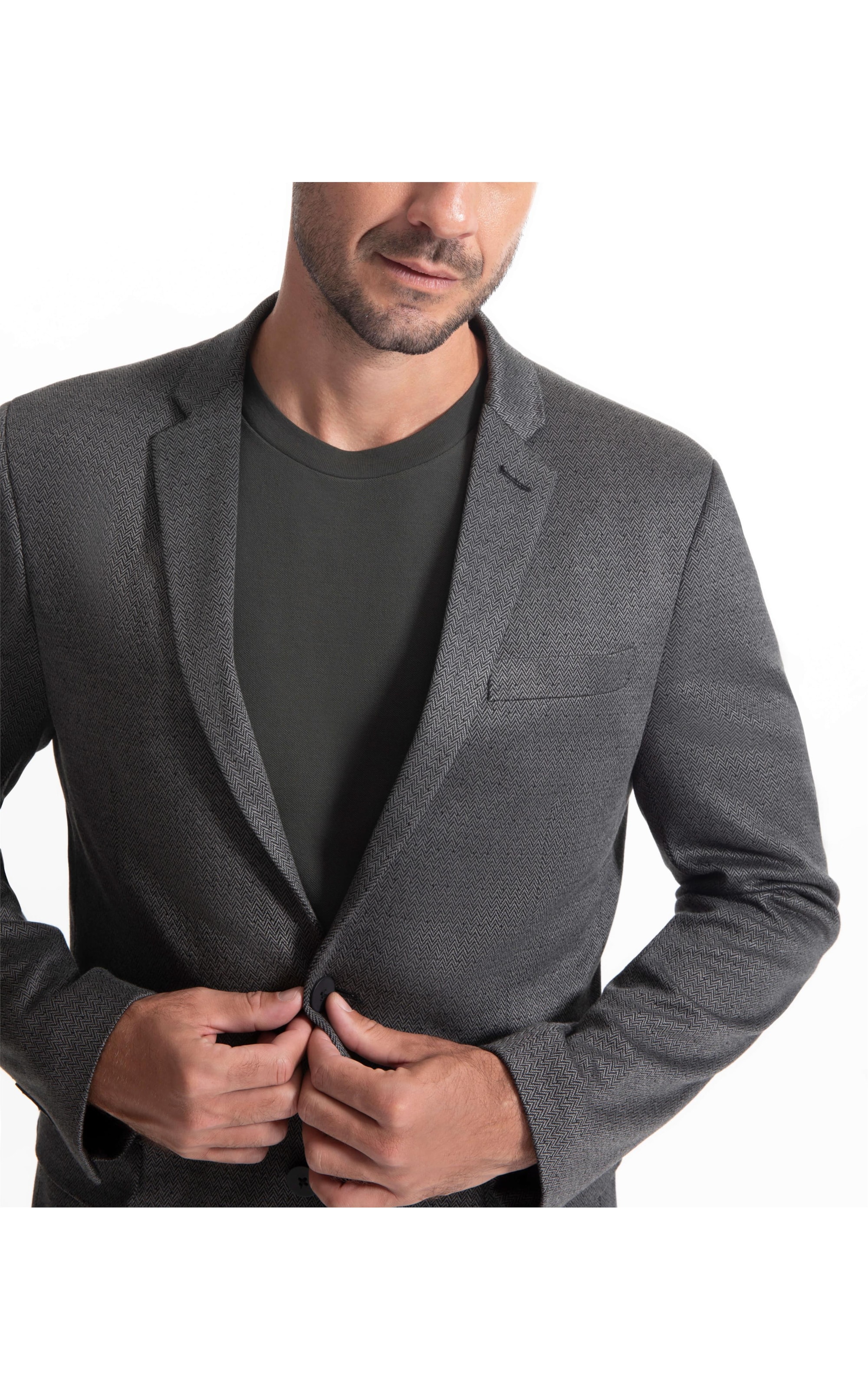 Blazer Malha Jacquard Harry Preto