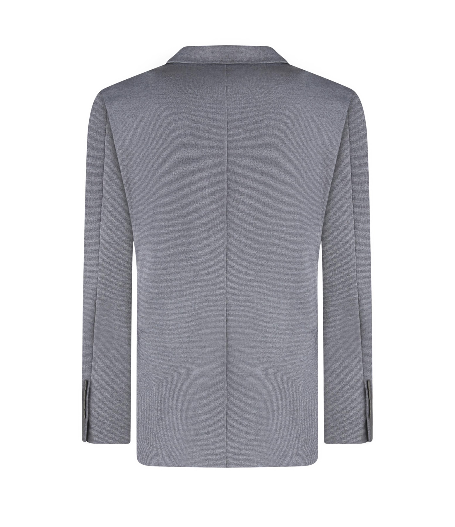Blazer Malha Mescla Tessuto Cinza Medio