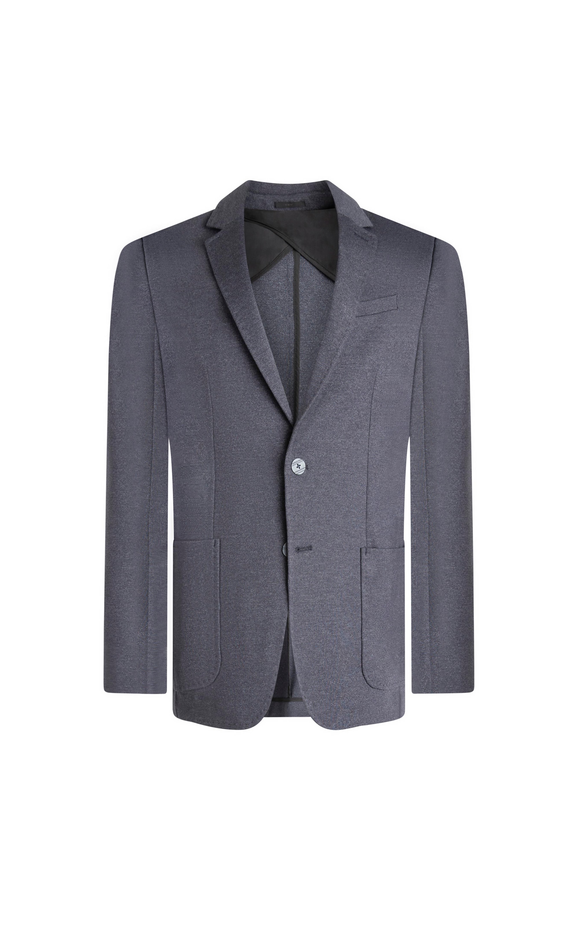 Blazer Malha Salt And Pepper Tessuto Grafite