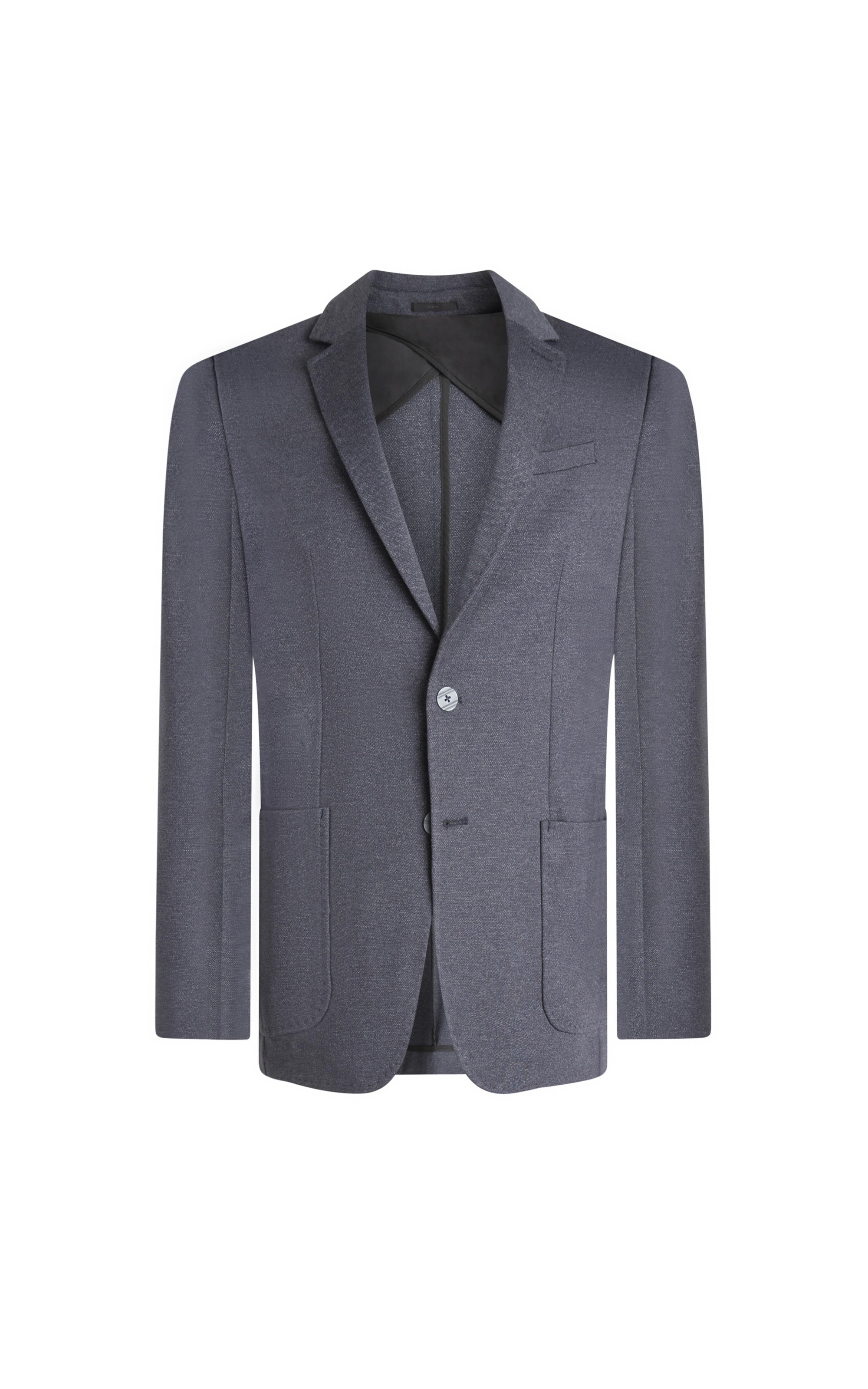Blazer Malha Salt And Pepper Tessuto Grafite