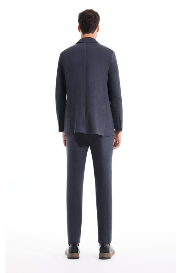 Blazer Malha Salt And Pepper Tessuto Grafite