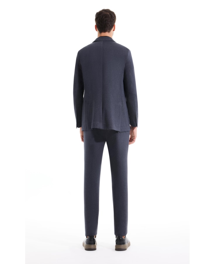 Blazer Malha Salt And Pepper Tessuto Grafite