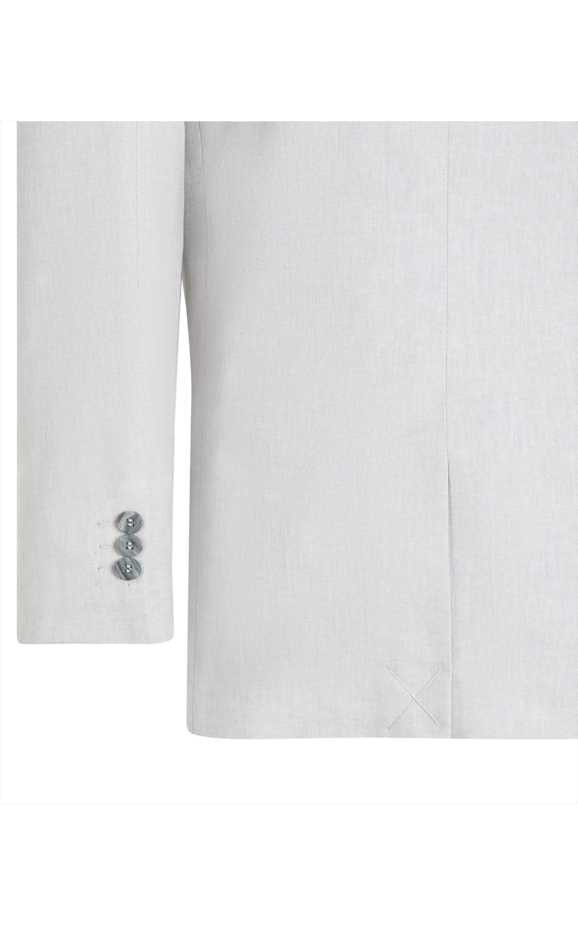 Blazer Oxford Cinza Claro