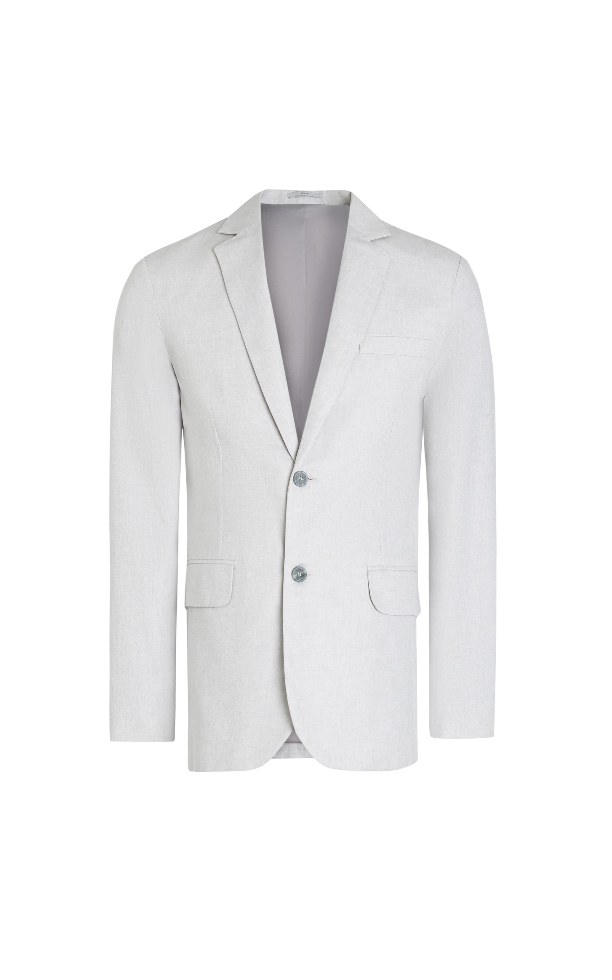 Blazer Oxford Cinza Claro