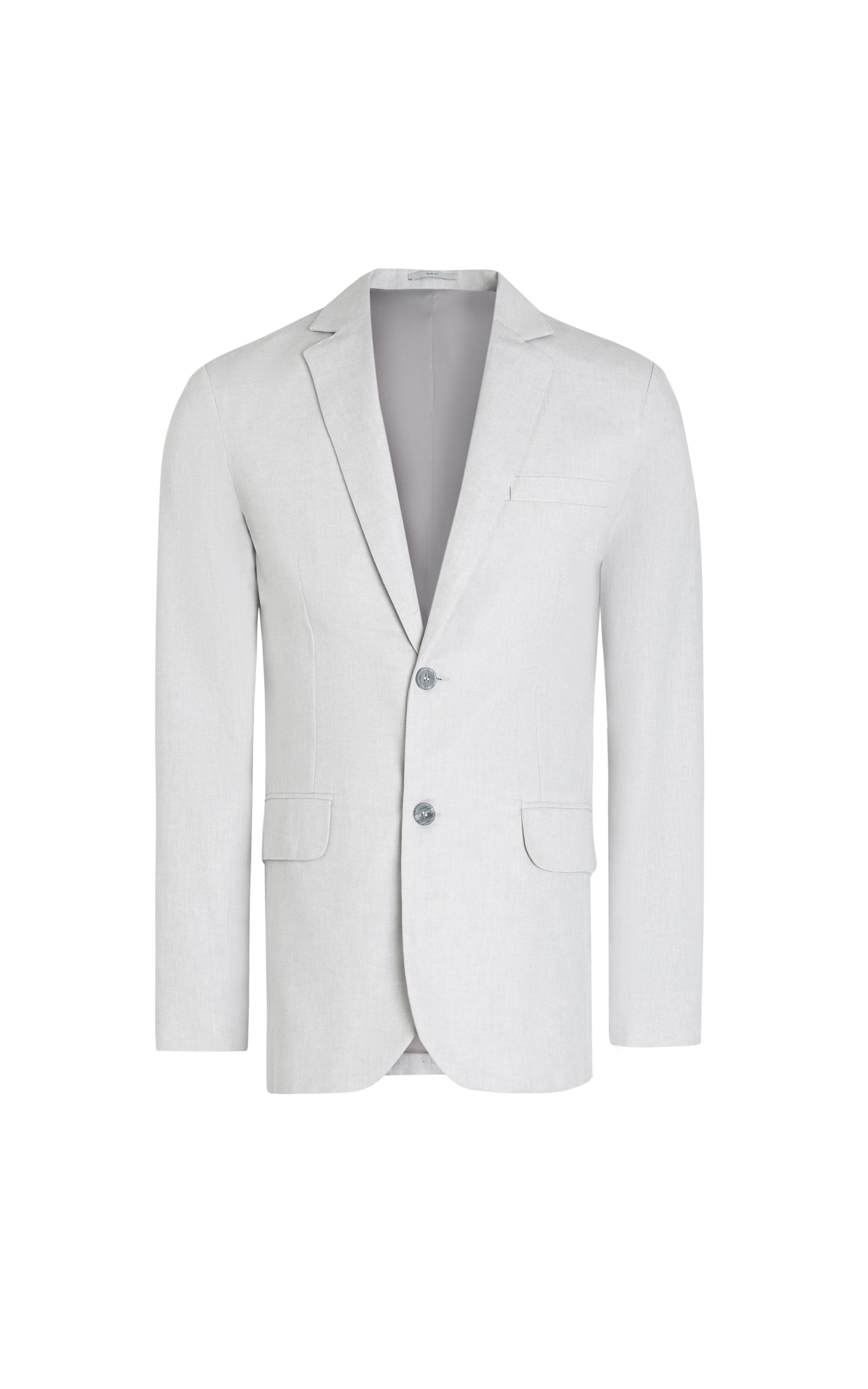 Blazer Oxford Cinza Claro