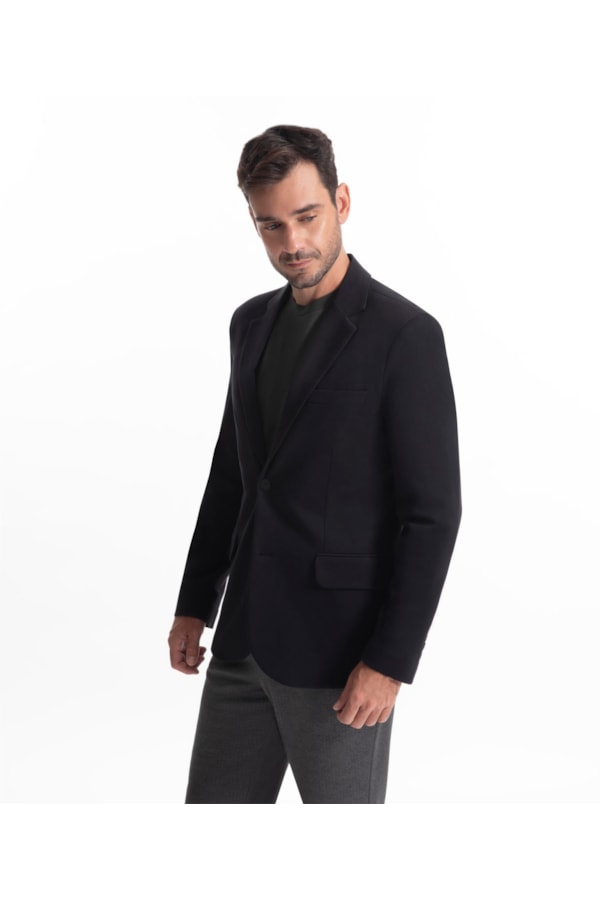 Blazer Suedine Gump Preto