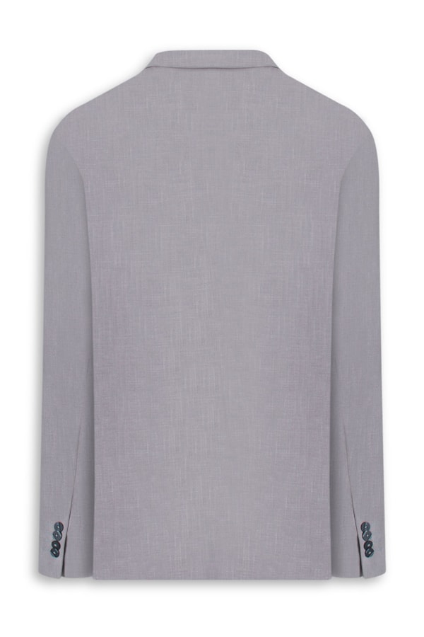 Blazer Visco Slub Span Cinza Medio