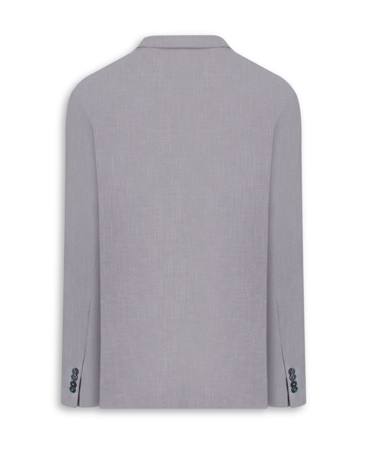 Blazer Visco Slub Span Cinza Medio
