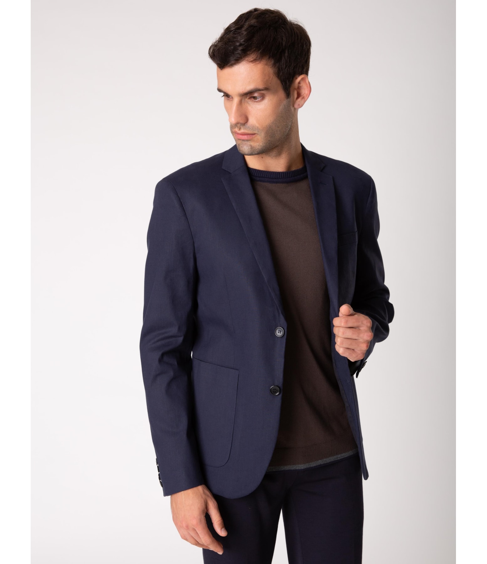 Blazer Viscolinho Relaxed Dark Navy