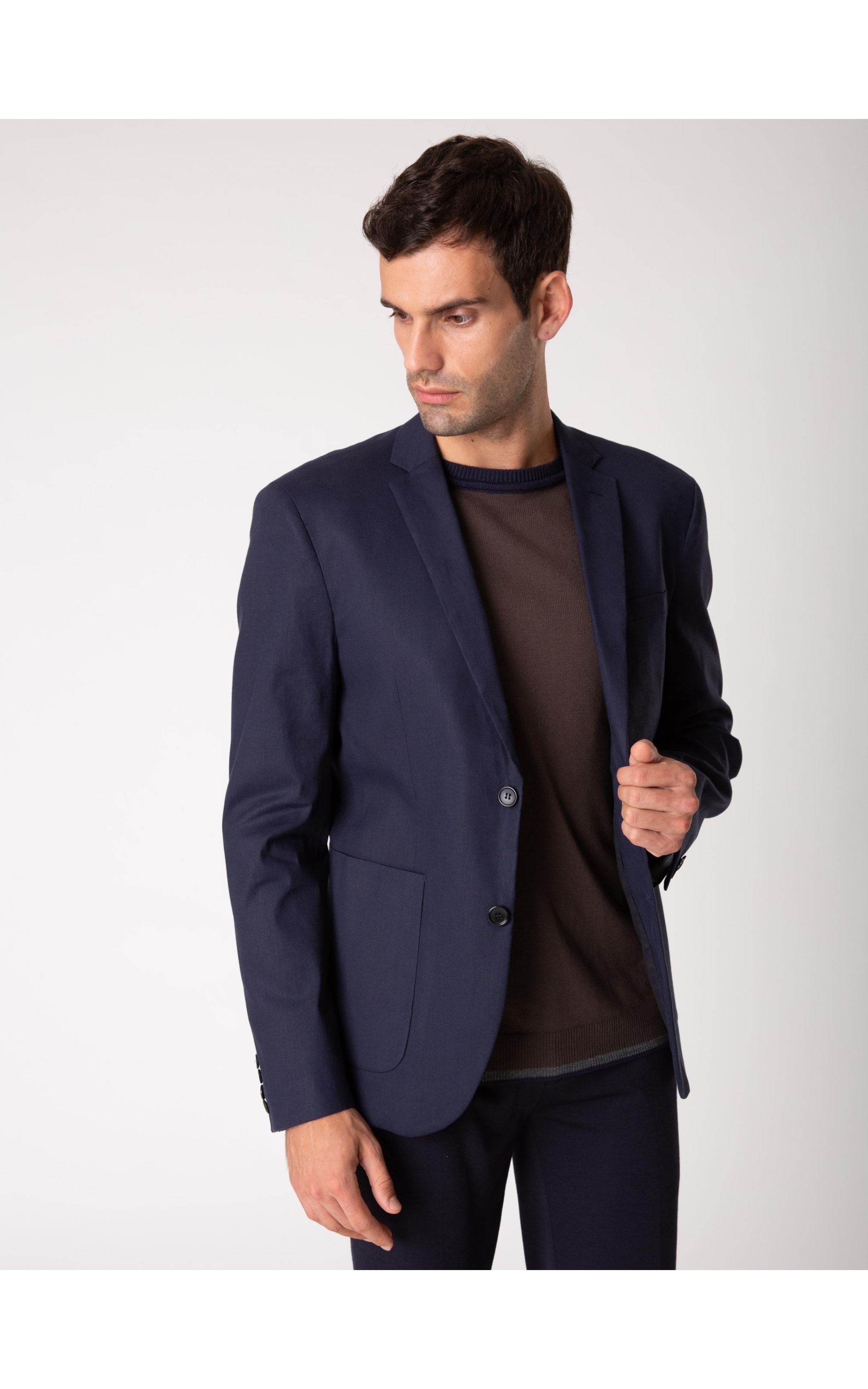 Blazer Viscolinho Relaxed Dark Navy