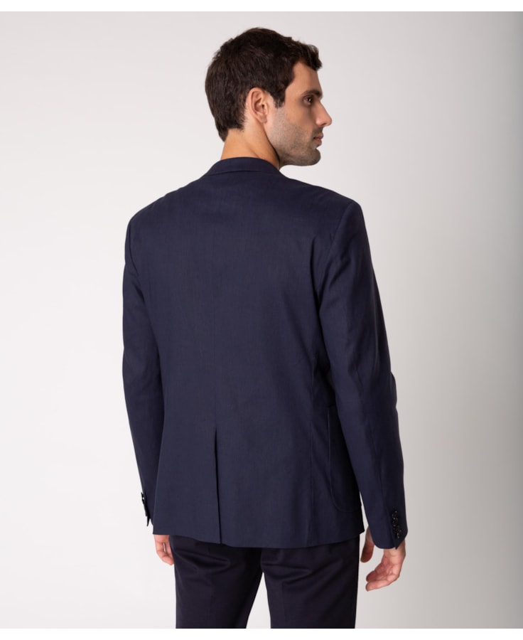 Blazer Viscolinho Relaxed Dark Navy