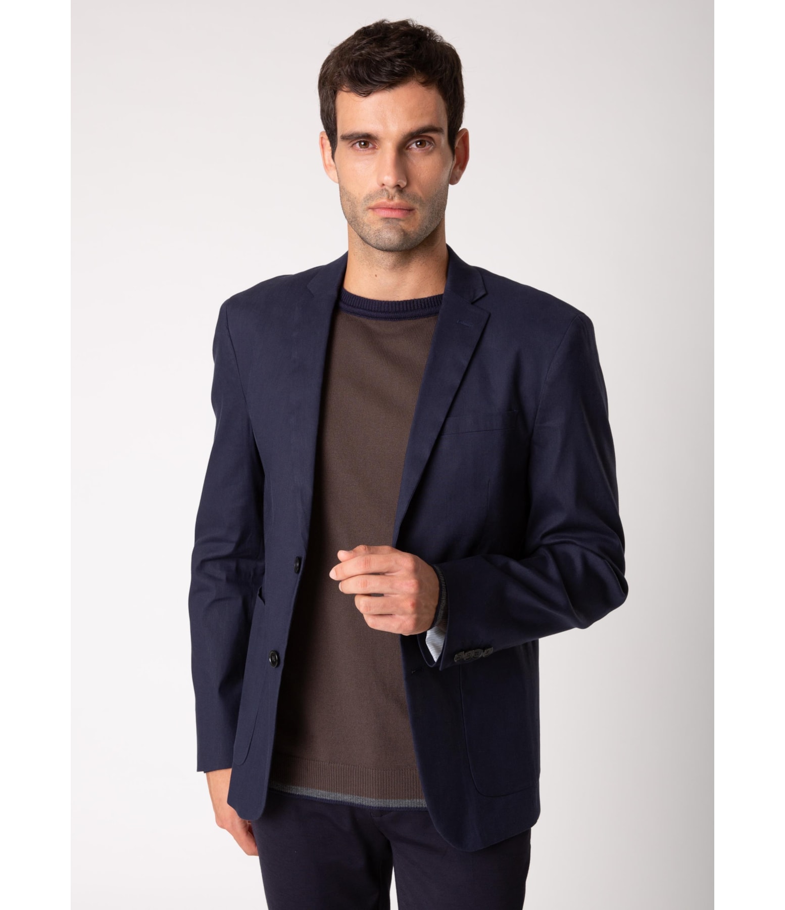 Blazer Viscolinho Relaxed Dark Navy
