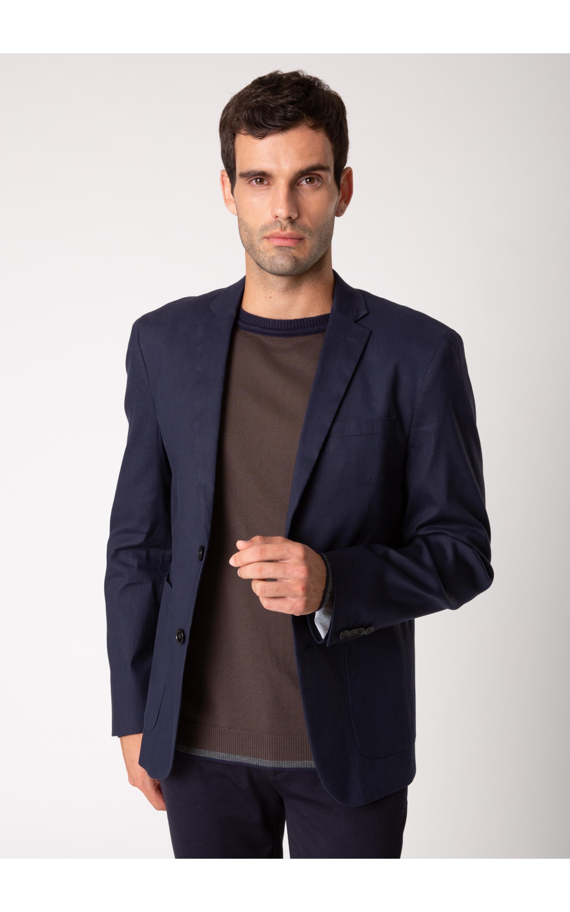 Blazer Viscolinho Relaxed Dark Navy
