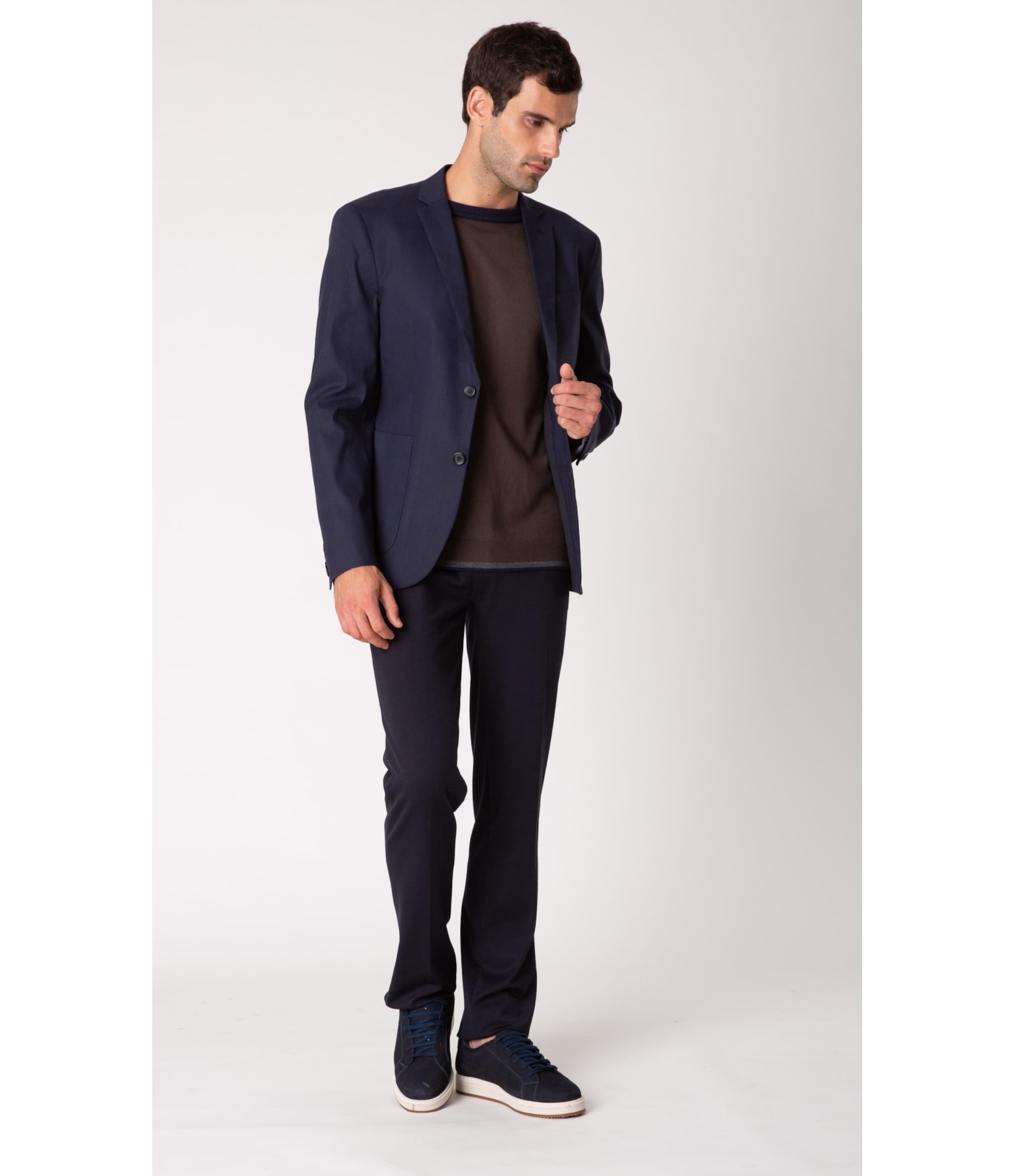 Blazer Viscolinho Relaxed Dark Navy