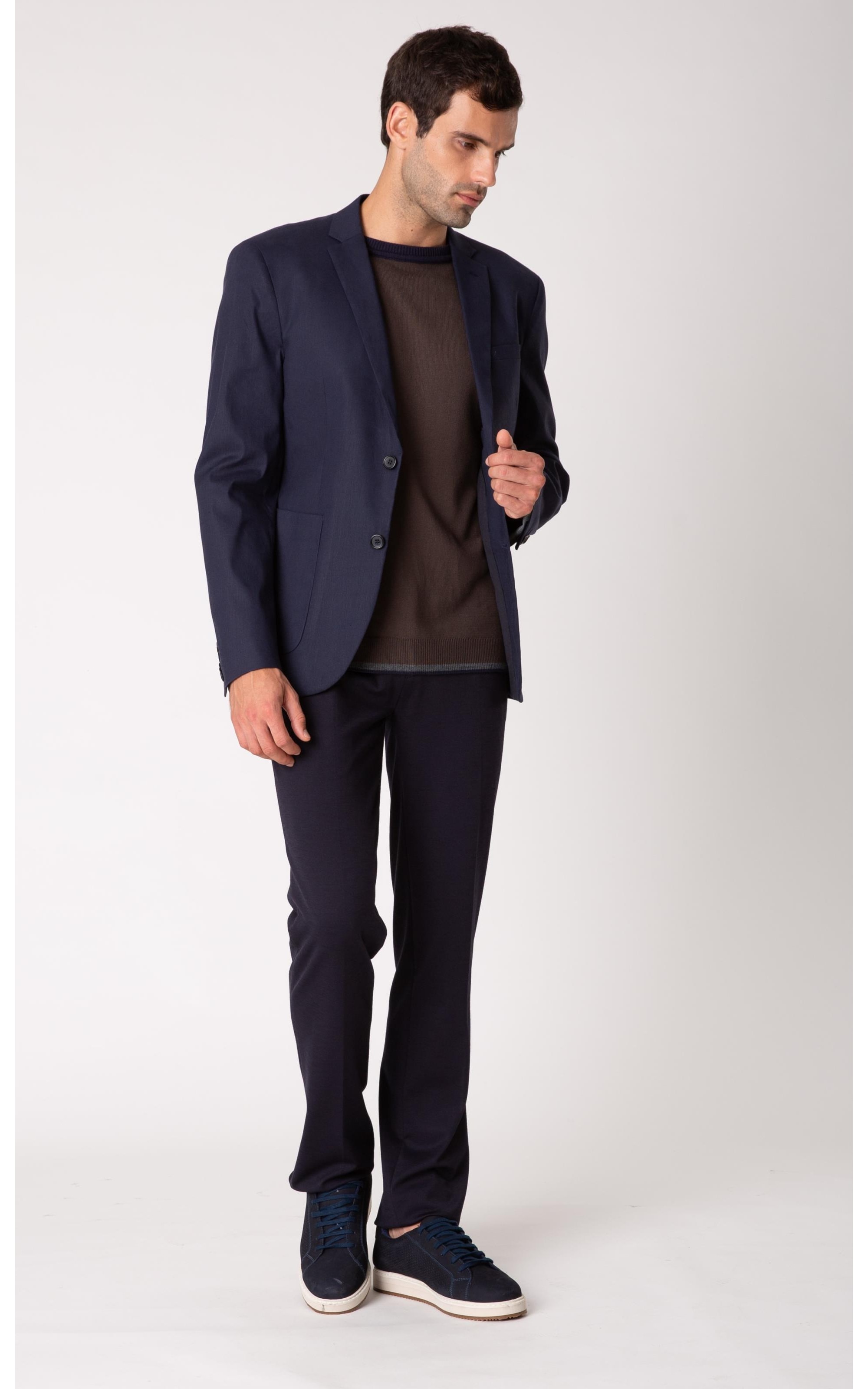 Blazer Viscolinho Relaxed Dark Navy
