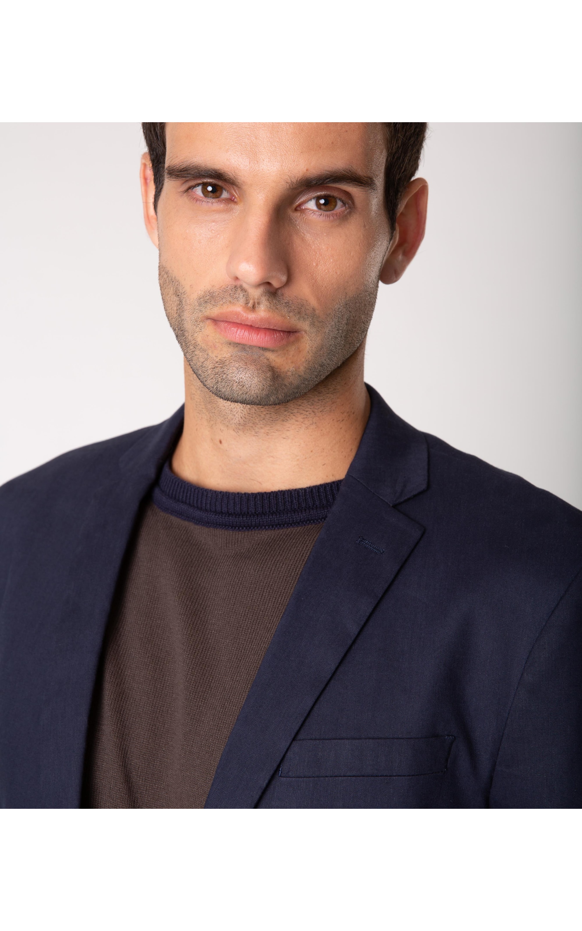 Blazer Viscolinho Relaxed Dark Navy
