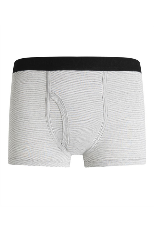 Boxer Basica Com Abertura Cinza Mescla