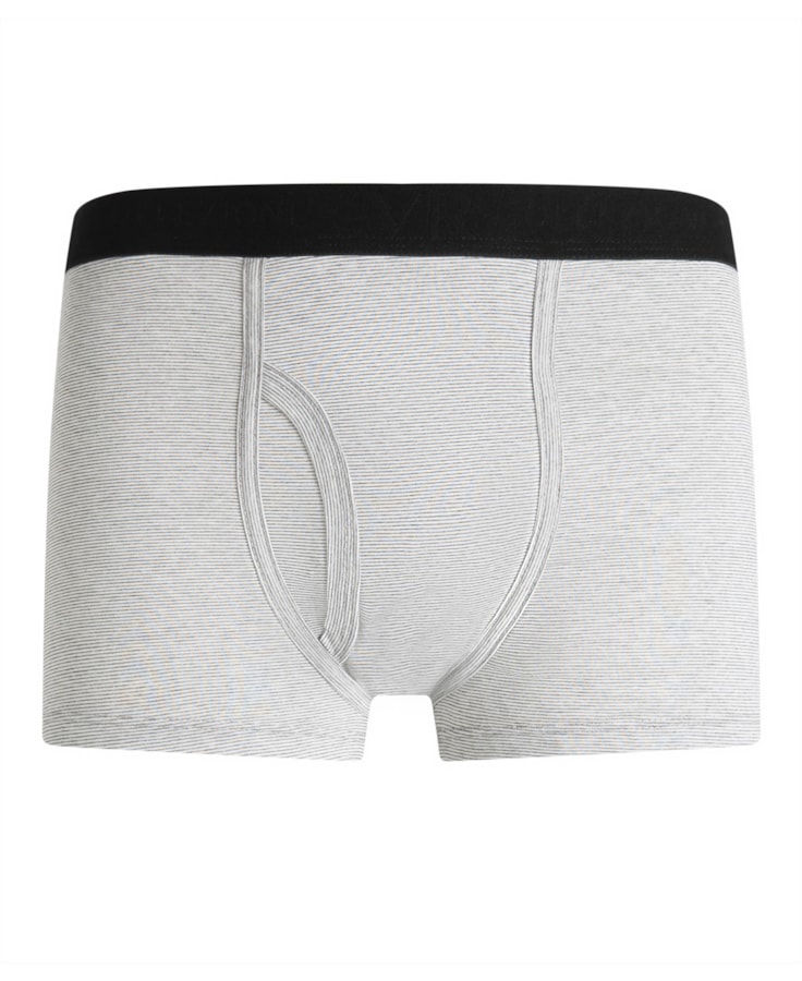 Boxer Basica Com Abertura Cinza Mescla