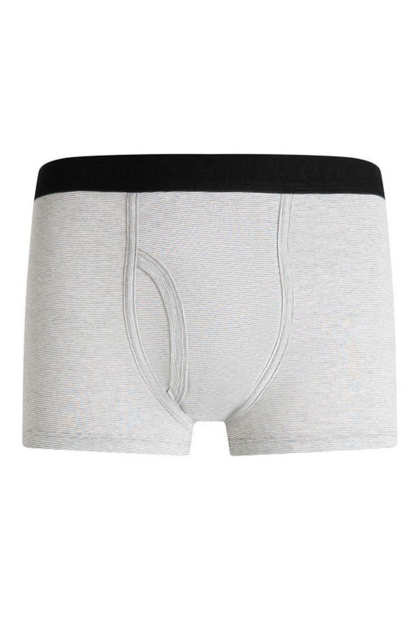 Boxer Basica Com Abertura Cinza Mescla