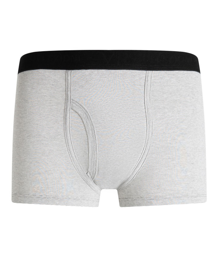 Boxer Basica Com Abertura Cinza Mescla