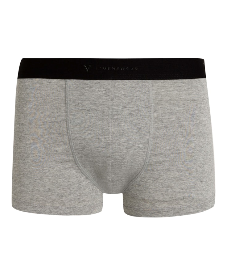 Boxer Basica Elastico Lis Com Silk Gelvr Cinza Mescla