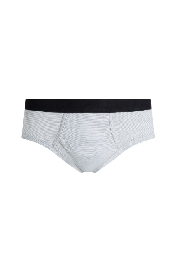 Boxer Curta Stripes Cinza Mescla