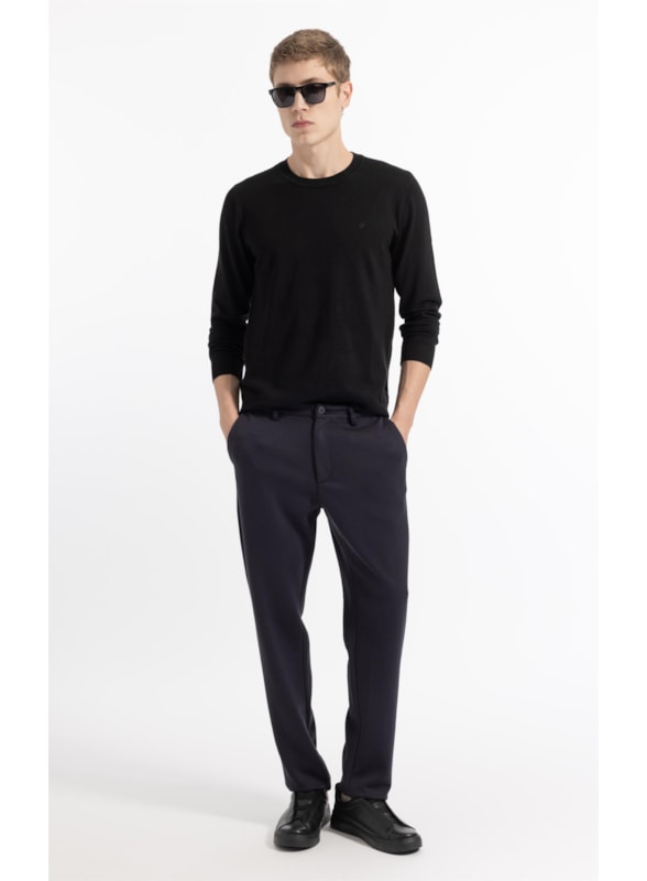 Calca Action Knit Dark Navy