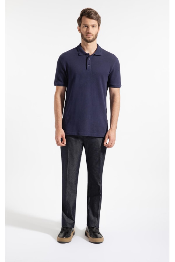 Calça Bardot Tradicional Chino Class Marinho