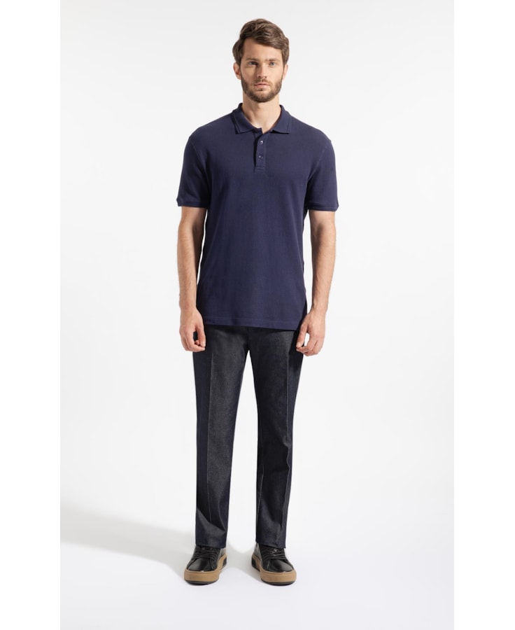 Calça Bardot Tradicional Chino Class Marinho