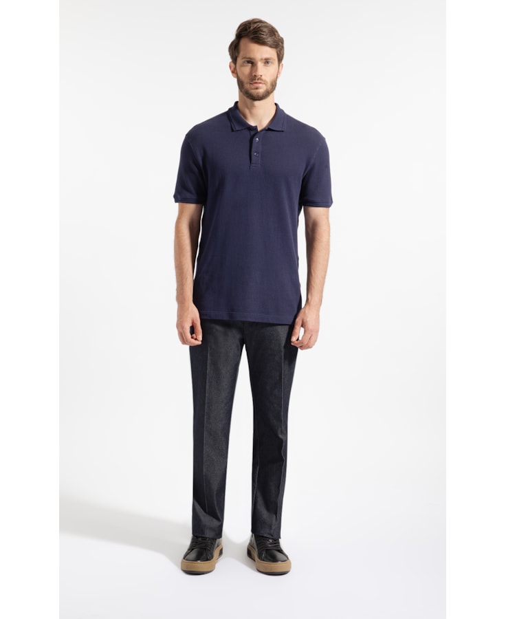 Calça Bardot Tradicional Chino Class Marinho
