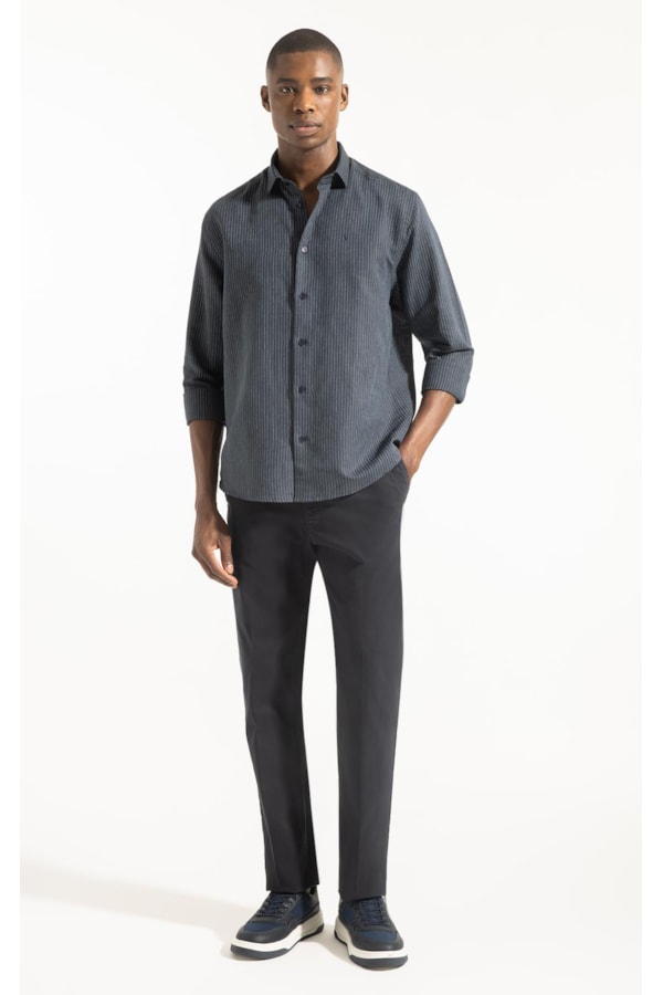Calça Chino Color Dark Navy