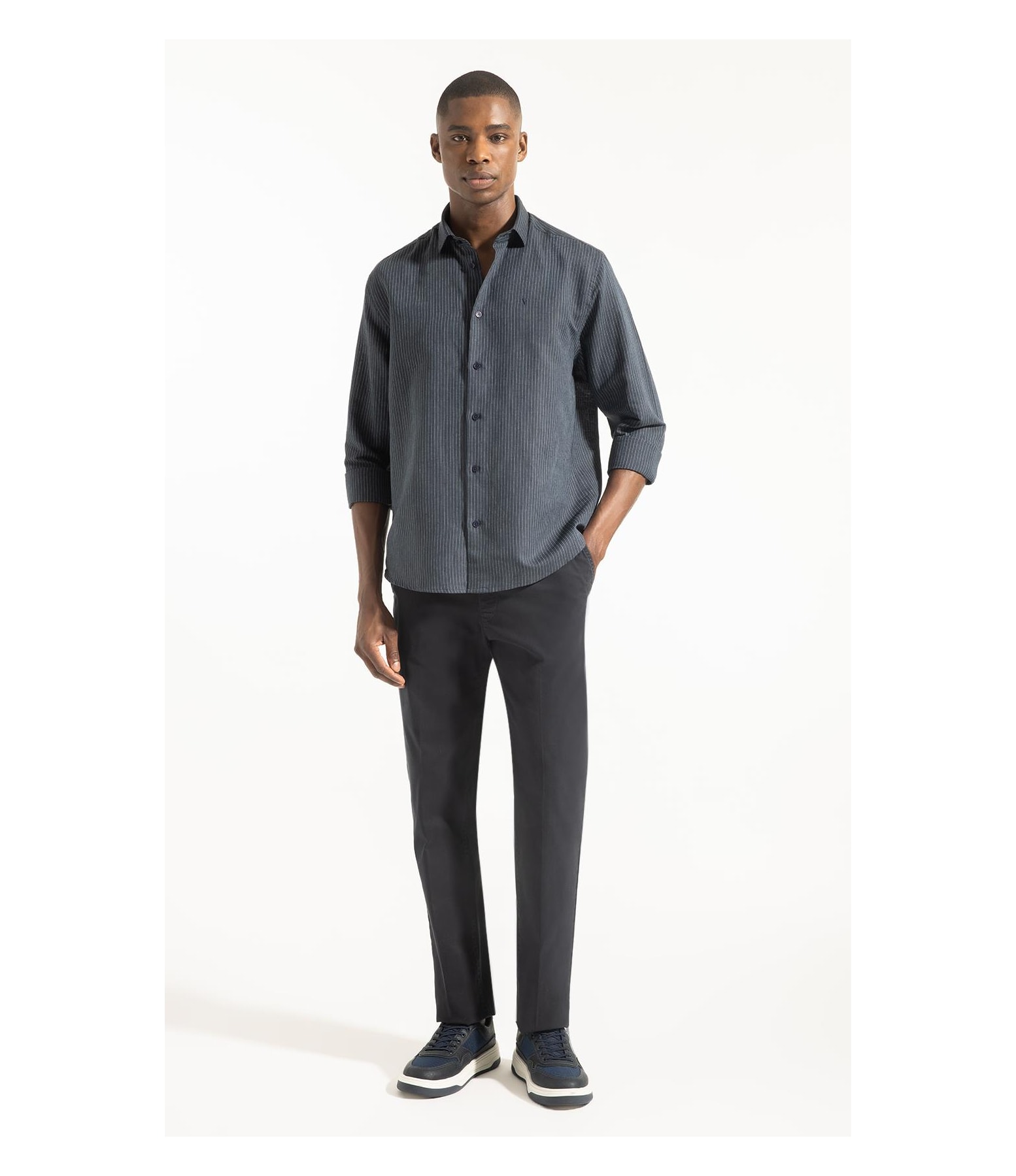 Calça Chino Color Dark Navy