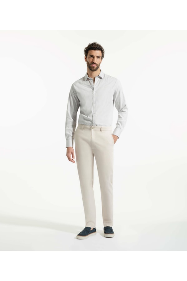 Calça Color Twill Piece Dye Tradicional Chino Sandy
