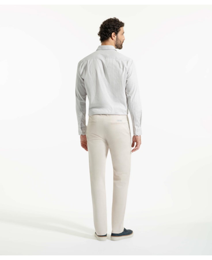 Calça Color Twill Piece Dye Tradicional Chino Sandy