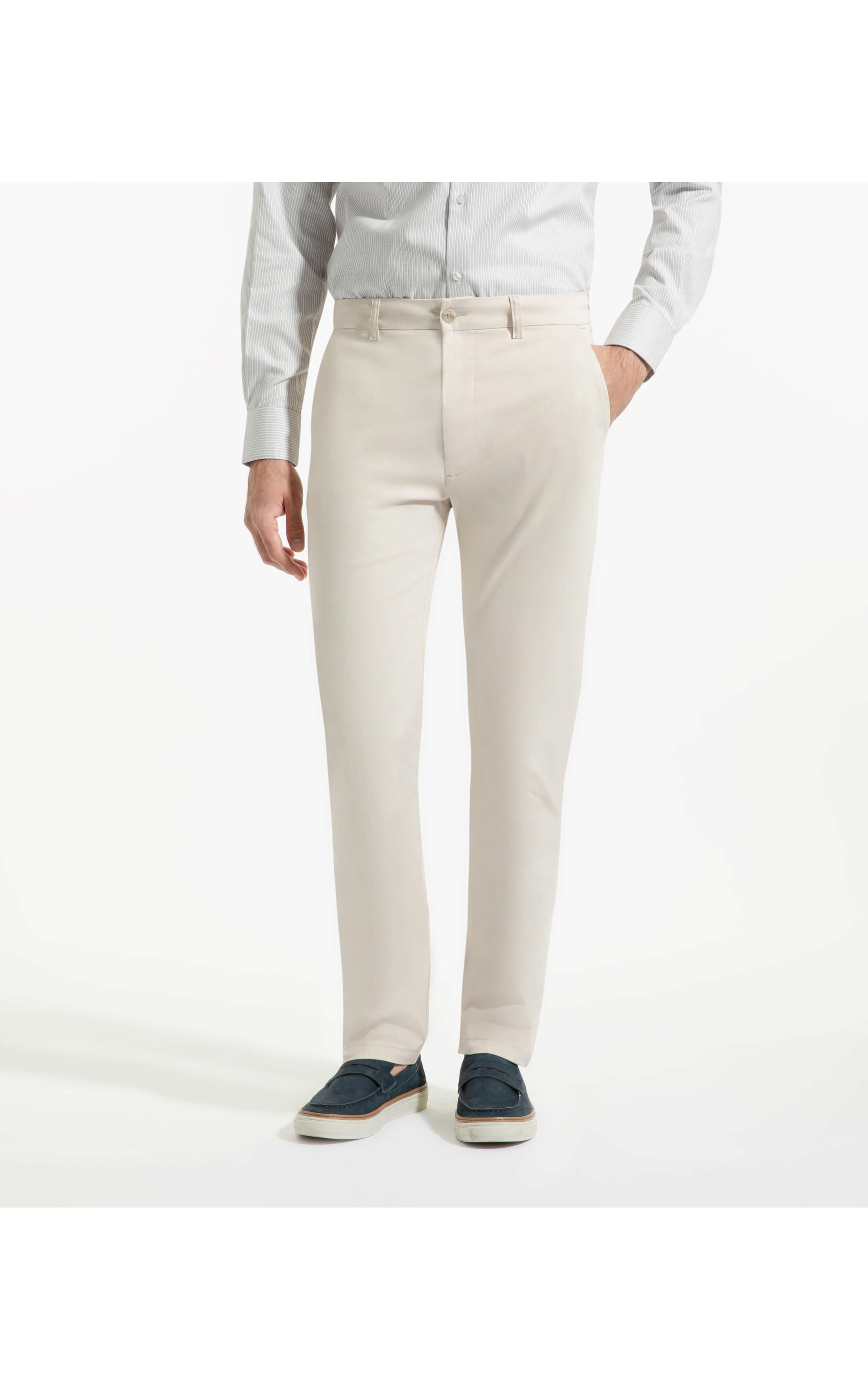 Calça Color Twill Piece Dye Tradicional Chino Sandy