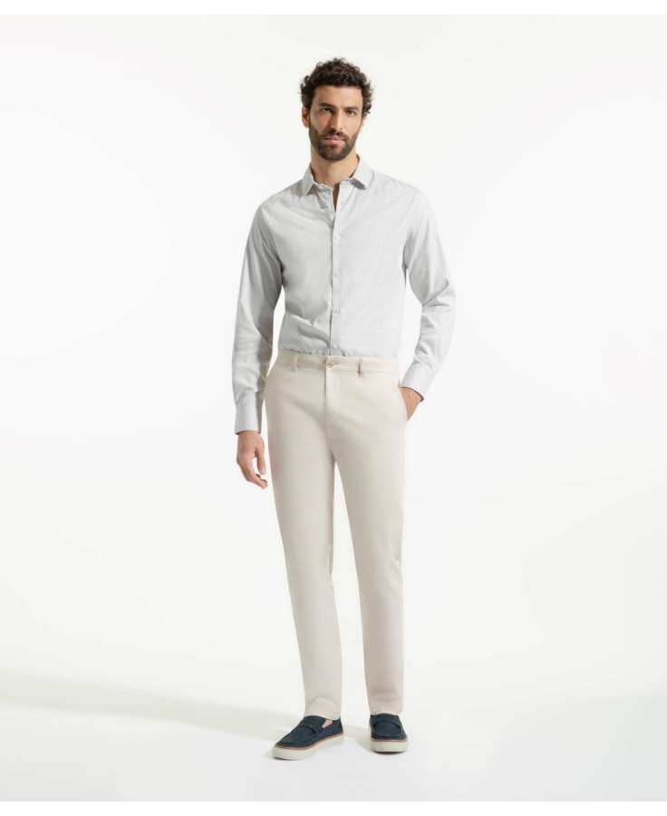 Calça Color Twill Piece Dye Tradicional Chino Sandy