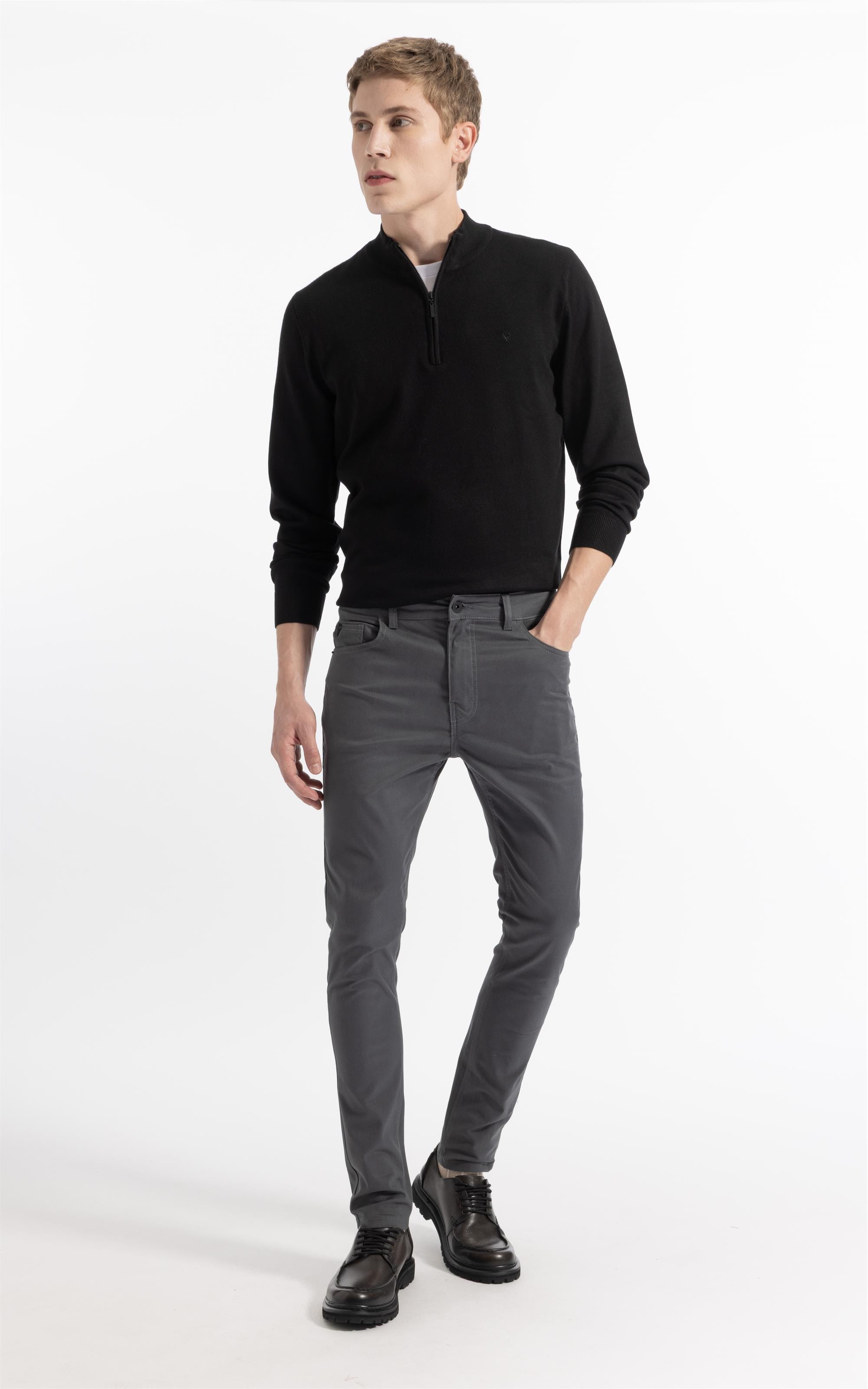 Color Twill Power Pd (Skinny) 5 Pockets Cinza Medio