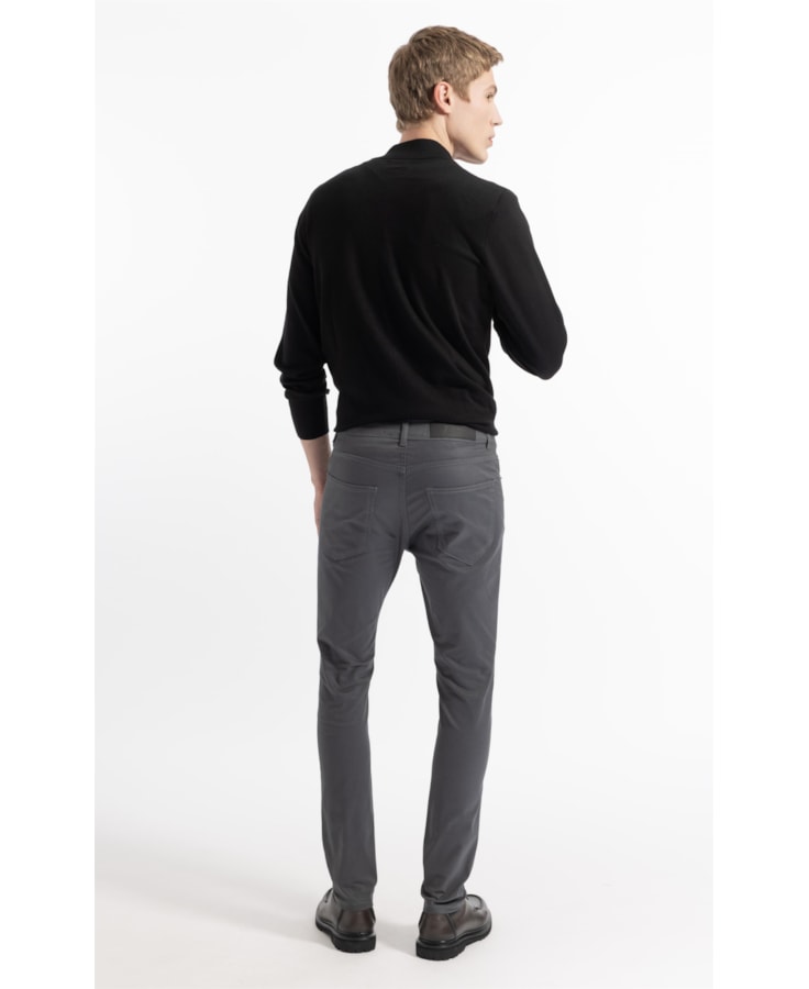 Calça Color Twill Power (Skinny) 5 Pockets Cinza Medio
