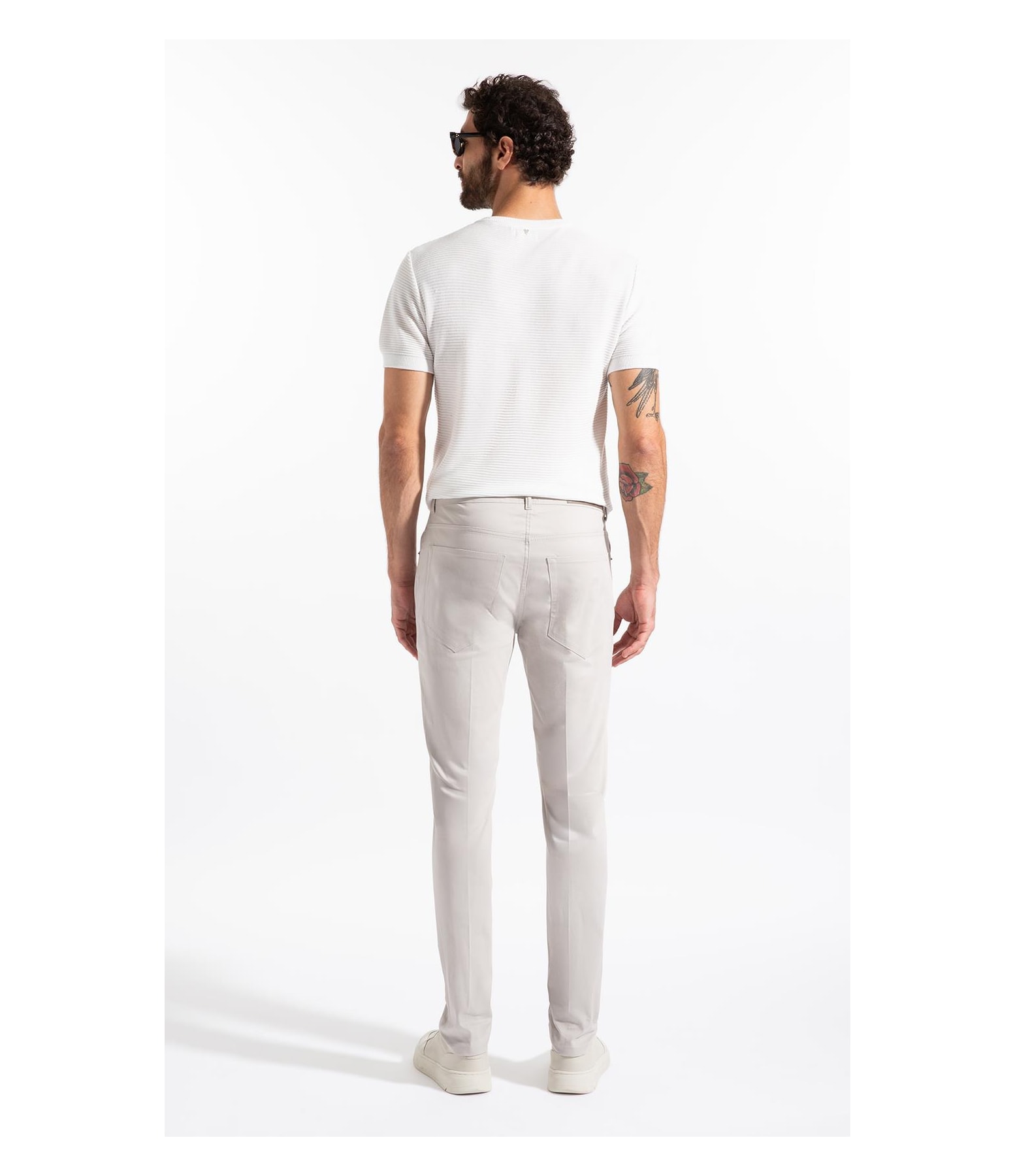 Color Twill Power Pd (Skinny) 5 Pockets Silver