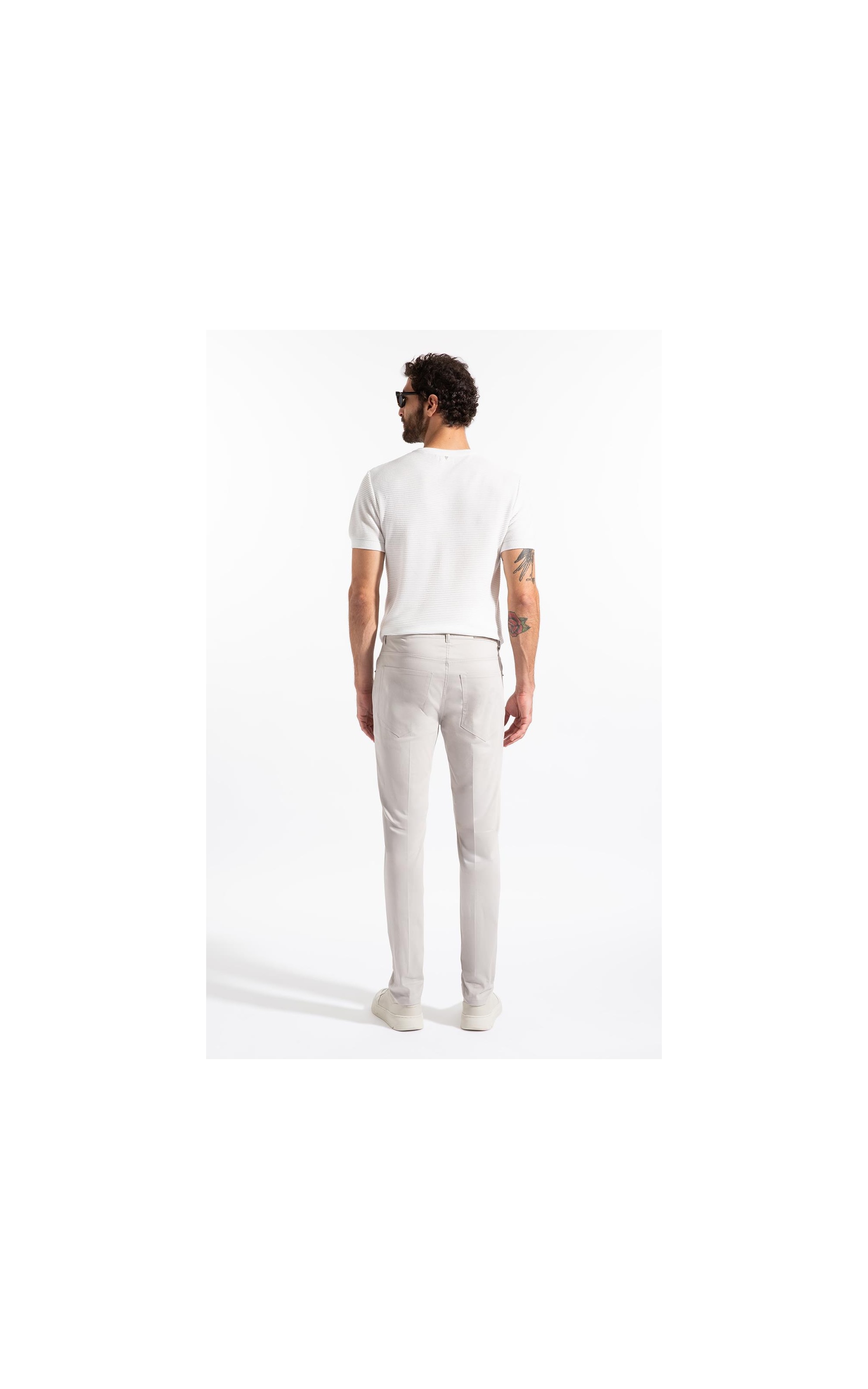 Color Twill Power Pd (Skinny) 5 Pockets Silver