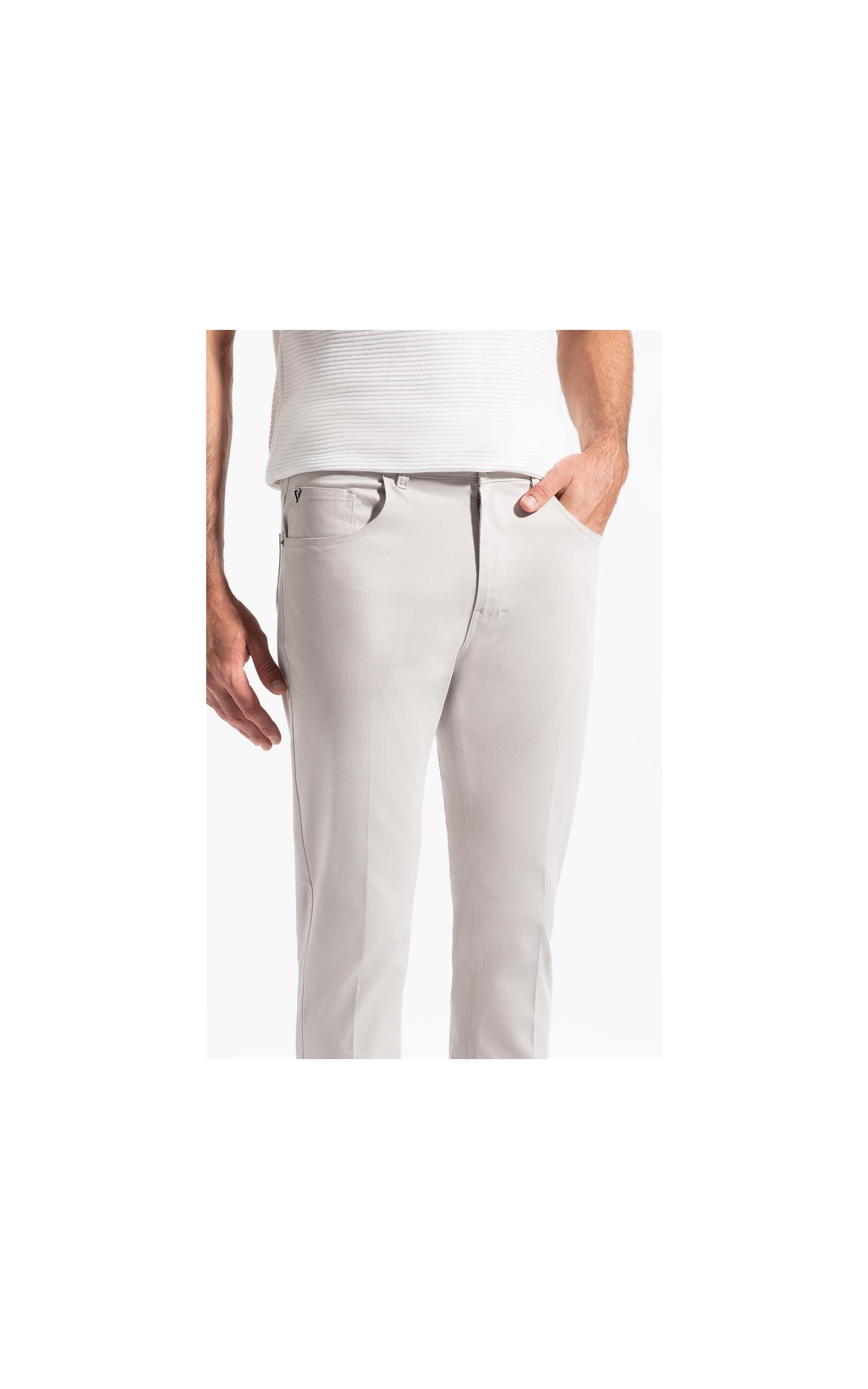 Color Twill Power Pd (Skinny) 5 Pockets Silver