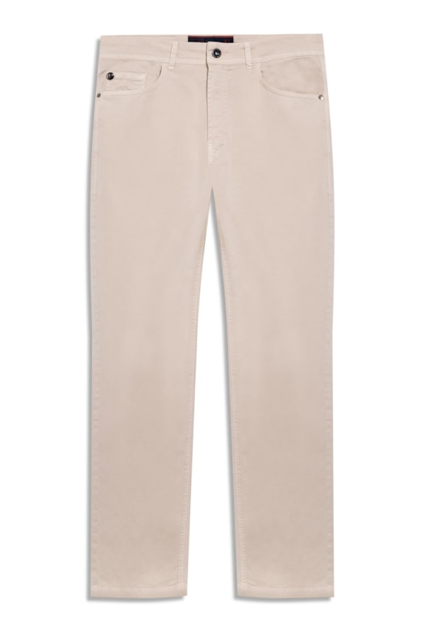 Calça Color Twill Power Slim Areia Seca