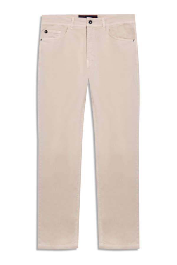 Calça Color Twill Power Slim Areia Seca