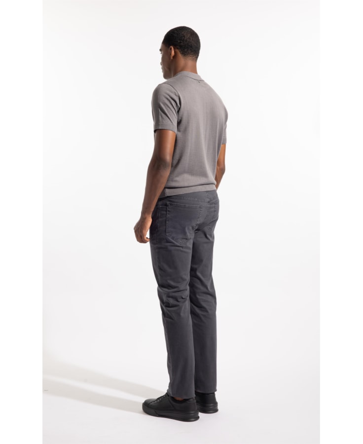 Calça Color Twill Power Slim  Cinza Medio
