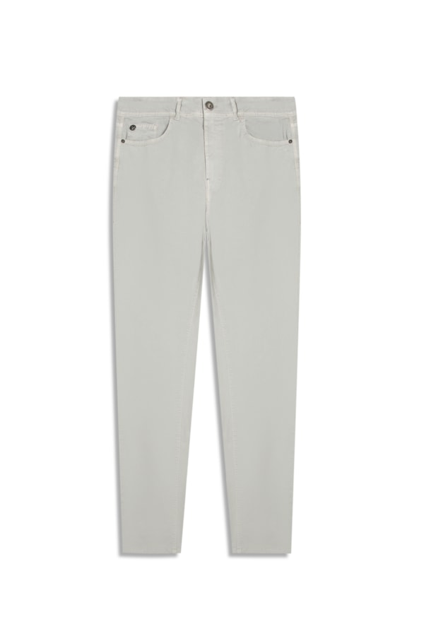 Calça Color Twill Power Slim Silver