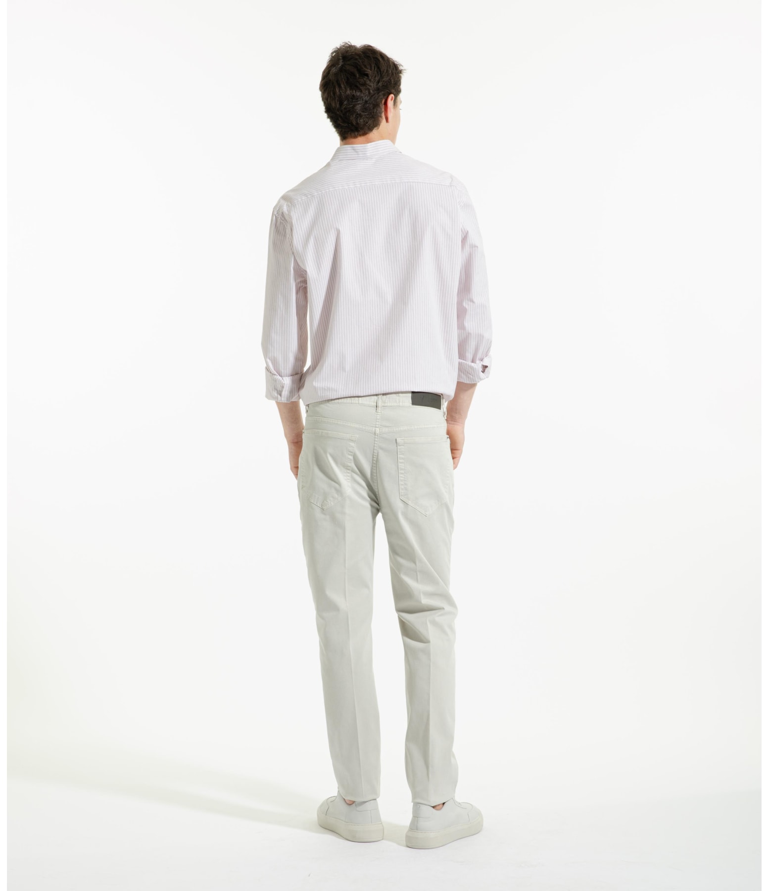 Calça Color Twill Power Slim Silver