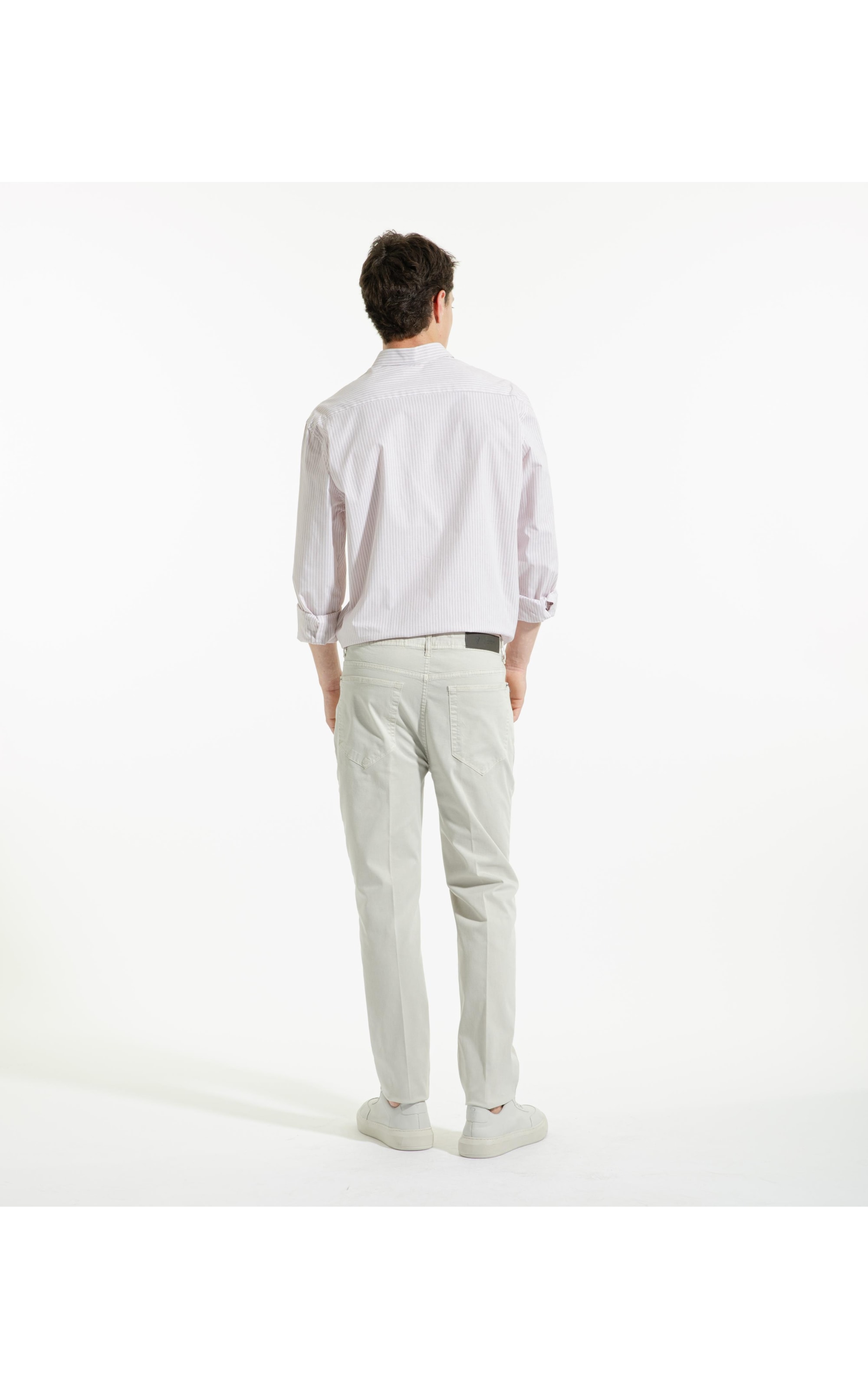 Calça Color Twill Power Slim Silver