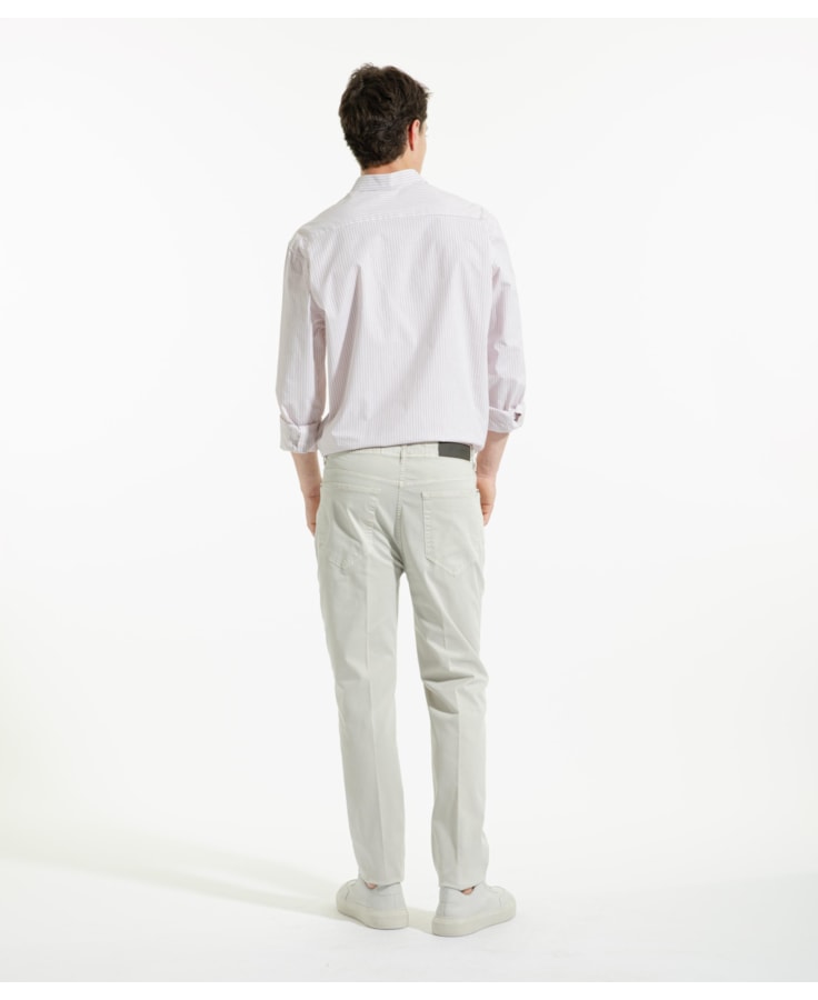 Calça Color Twill Power Slim Silver