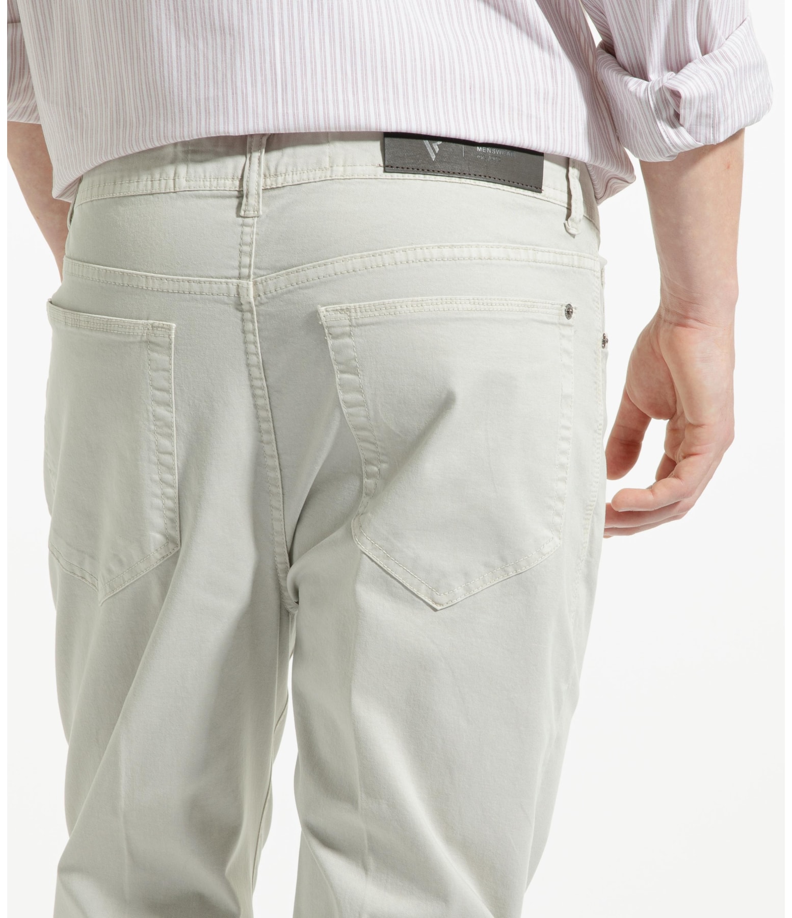 Calça Color Twill Power Slim Silver
